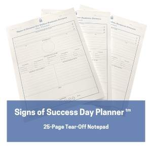 Signs of Success for Online Business Owners Day Planner - Notepad